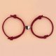 thumbnail image 1 of Pulsera ajustable con hebilla magnética en forma de corazón en blanco y negro de moda para parejas, pulsera tejida con cuerda para mejores amigos, 1 of 6