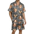 thumbnail image 3 of Custom Photo Pajamas for Men - Personalized Short Sleeve PJ Set with Your Design - Ideal for Christmas, Anniversary, Valentine's Gift (Grey, L), 3 of 7