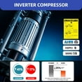 thumbnail image 6 of Dextrus 18000 BTU Mini Split Air Conditioner w/ Heat Pump, WiFi & Alexa, 19 SEER2, Covers 1250 sq ft, 6 of 10
