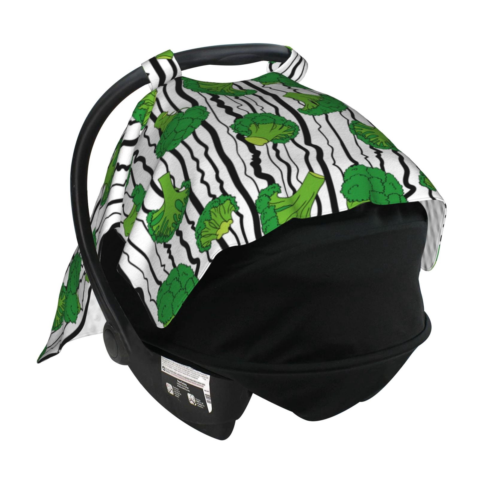 Car Seat Cover Baby - Broccoli 2 Breathable Infant Car Seat Cover for Baby Carseat, Lightweight Comfort Baby Essentials Must Haves Newborn Stuff for Girl Boy
