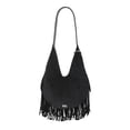 thumbnail image 2 of Madden NYC Women's Fringe Hobo Bag, Black, 2 of 5