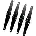 thumbnail image 3 of Black Shed Door Gate Hinges with Screws Strap Hinges for Fence Wood Gate Cabinet, 3 of 13