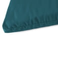 thumbnail image 3 of Jordan Manufacturing Sunbrella 48" x 18" Dupione Deep Sea Teal Stripe Rectangular Outdoor Settee Swing Bench Cushion with Ties, 3 of 10