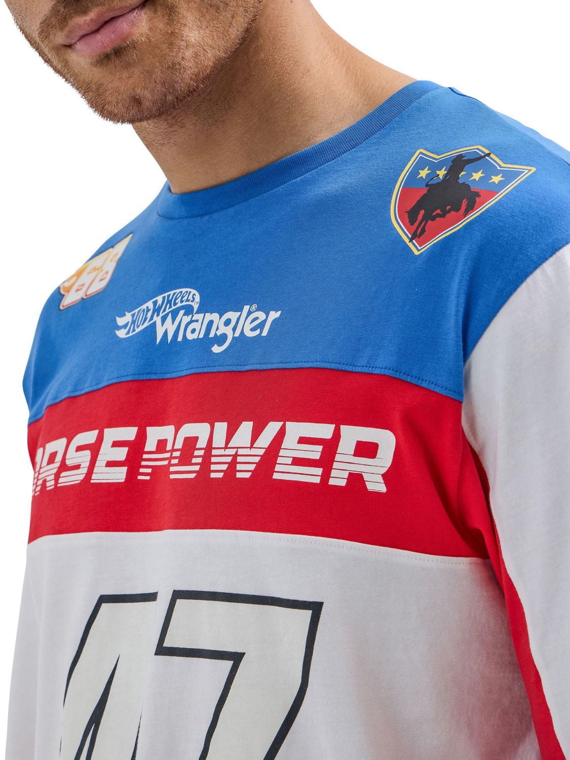 WRANGLER® x HOT WHEELS™ MEN’S LONG SLEEVE COLORBLOCKED TEE