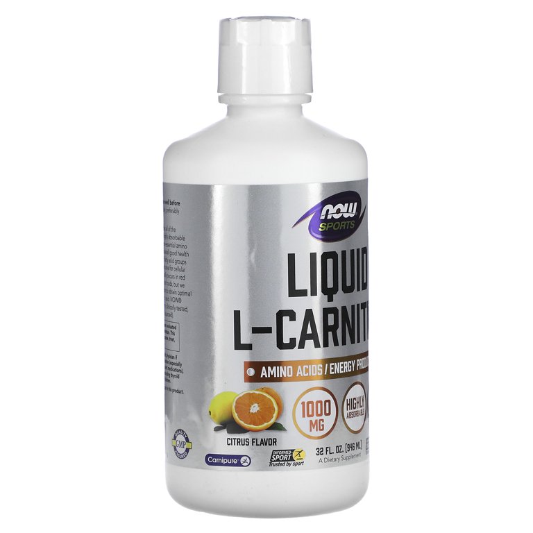 l carnitine healthy sports NOW Foods Sports, Liquid L-Carnitine, Citrus, 32 fl oz (946 ml)