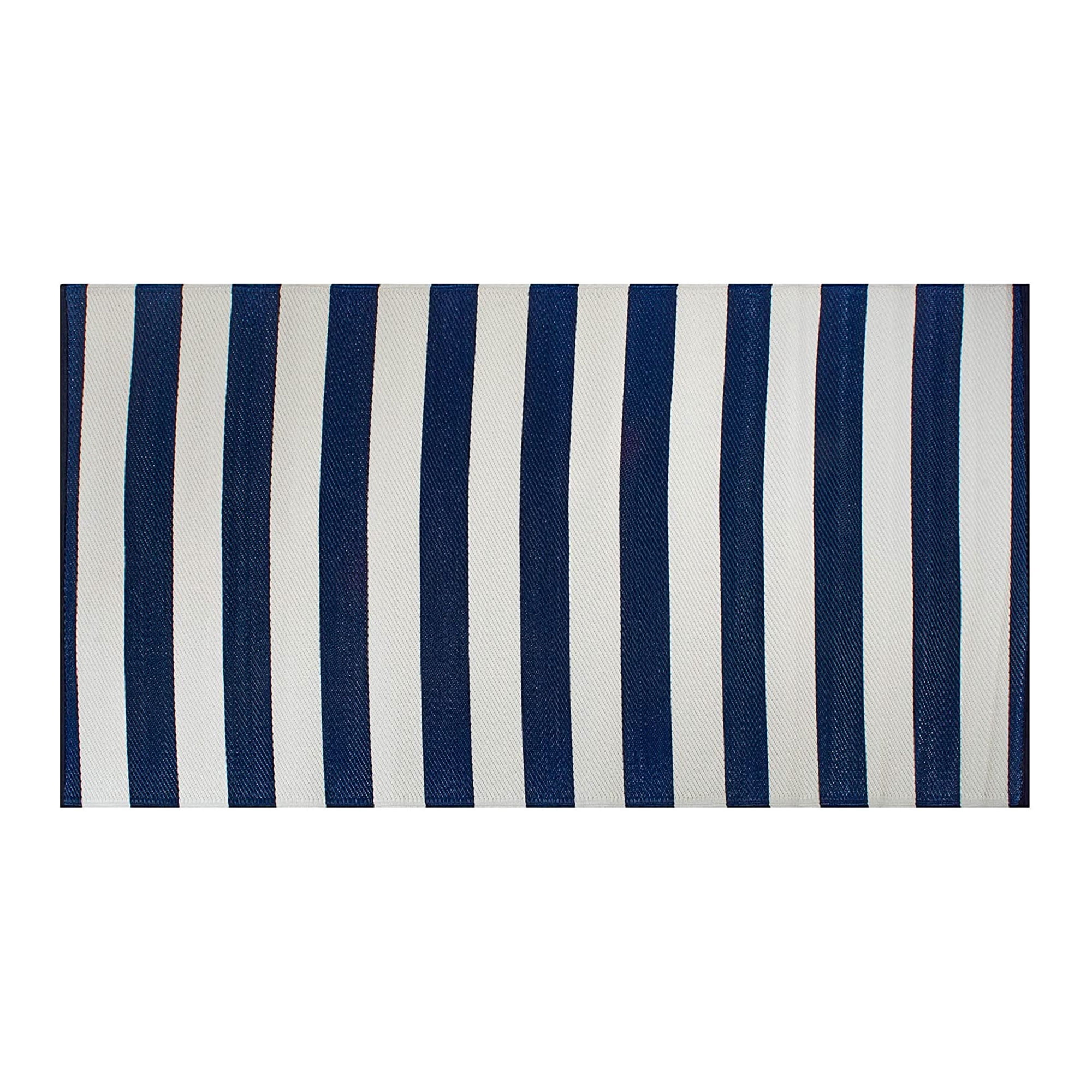 DII Navy/White Stripe Outdoor Rug