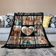 thumbnail image 5 of Custom Blanket with Photo and Text Memorial Gift for Lover, Couple,10 Photos Collage Blanket with Pictures Customized for Wife, Husband, Personalized Throw Blanket for Anniversary Blankets, 5 of 5
