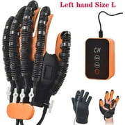Rehabilitation Robot Gloves Rehabilitation Robot Glove Hand Stroke Recovery with USB Chargeable and Strength Adjustment, Stroke Recovery Equipment(Left Hand-L)