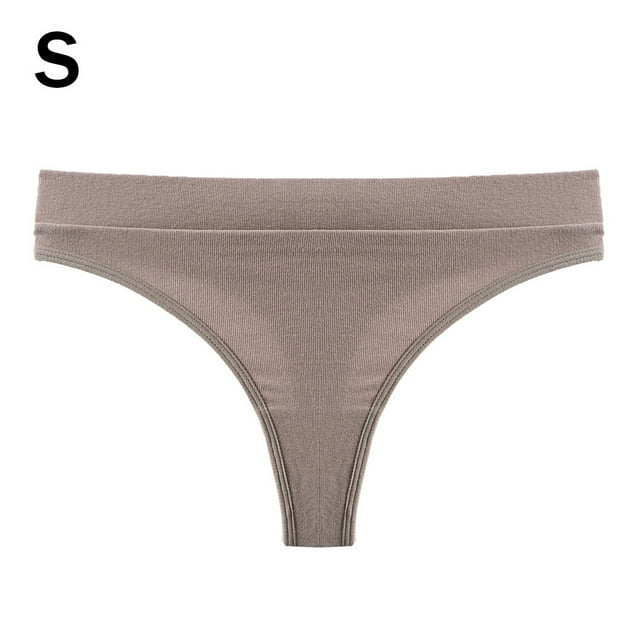 Guardurnaity Ropa interior de algodón para mujer Transpirable Absorbe la humedad Elástico Color sólido Chica S Ropa interior chocolate S