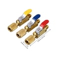 thumbnail image 2 of KAKOWELY Valve à Bille Droite 3 Pcs Réfrigérant de Climatisation en Laiton Compact 2.56"X0.59"X0.59 Pouces, 2 of 4
