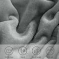 thumbnail image 3 of Fleece Sheets Queen Size Bed Set, Super Soft and Warm Fuzzy Plush Queen Sheet Set 4 Piece for Winter Gift & Decor , Includes 1 Deep Pocket Fitted Sheet, 1 Flat Sheet and 2 Pillowcases (Grey), 3 of 6