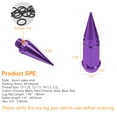 thumbnail image 2 of 24 Sets Purple Universal 2pc Extended Spike Lug Nut M1/2-20 Conical Seat Hex 3/4, 2 of 3