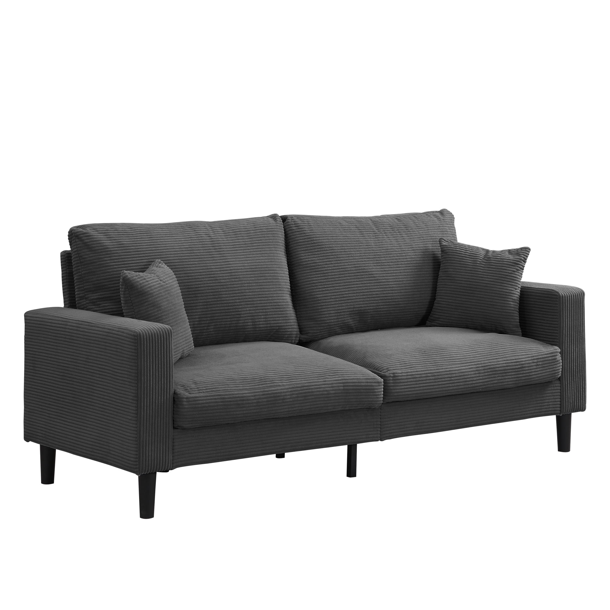 Jopath 57 Inch High Resilience Loveseat Sofa With Wooden Frame, Two-Seater Comfortable Sofa For Small Spaces, Modern Upholstered Design For Apartments And Living Rooms Orange