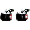 thumbnail image 1 of Contura Black Aluminium Pressure Cooker 3 Liters Pack Of 2, Hard Anodized Inner Lid Cooker, Handi Cooker (CB30) | For 3 Or 4 Persons, 1 of 4