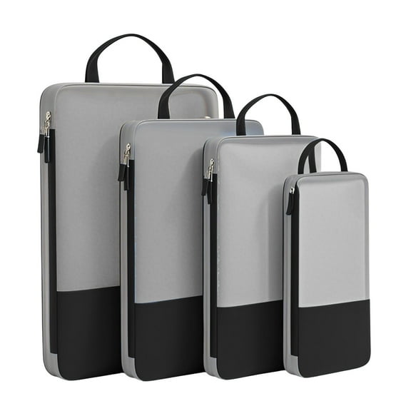 Wovilon 4 Piece Travel Packing Cubes Set Space Saving Organizers For Luggage Lightweight Mesh Bags For Effortless Trip Packing