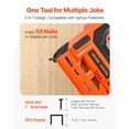 thumbnail image 2 of Cordless Brad Nailer Staple Gun 2 in 1 18 Gauge 1.25 Inch with 500 Staples 500 Nails Battery Charger Non Slip Rubber Grip for Woodworking DIY, 2 of 7