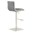 thumbnail image 5 of Adjustable Gray Faux Leather Aluminum Stool, 5 of 6
