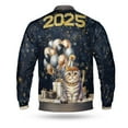 thumbnail image 2 of Happy New Year Scottish Fold Welcome 2025 Balloon Firework Party All Over Print 3D Baseball Jacket Cat Lover Kitten Owner Gifts Bomber Jacket Softball - 01014, 2 of 6