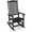 Black, variant on HUANG Oversized Outdoor Rocking Chair, All-Weather High Back Porch Rocker