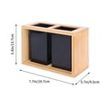 thumbnail image 3 of MasteelfCA Bamboo Flatware and Utensil Organizer Caddy Tableware Organizer Drying Rack for Chopsticks Spoon Fork, 3 of 7