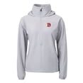 thumbnail image 2 of Women's Cutter & Buck Gray Denver Broncos  Charter Eco Recycled Half-Zip Hooded Anorak Jacket, 2 of 3