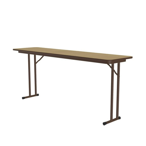 Correll 3/4" High Pressure Folding Seminar Table with Off-Set Leg Fusion Maple
