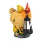 thumbnail image 5 of Estatua decorativa de gallina para exteriores, farol solar, figura de resina, escultura de jardín para Amarillo, 5 of 9