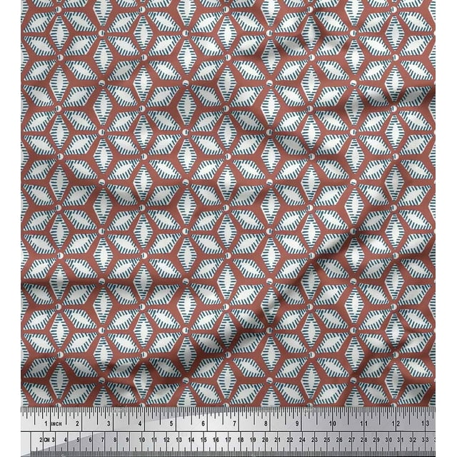 Soimoi Cotton Duck Fabric Geometric Mandala Fabric Prints By Yard 56 Inch Wide