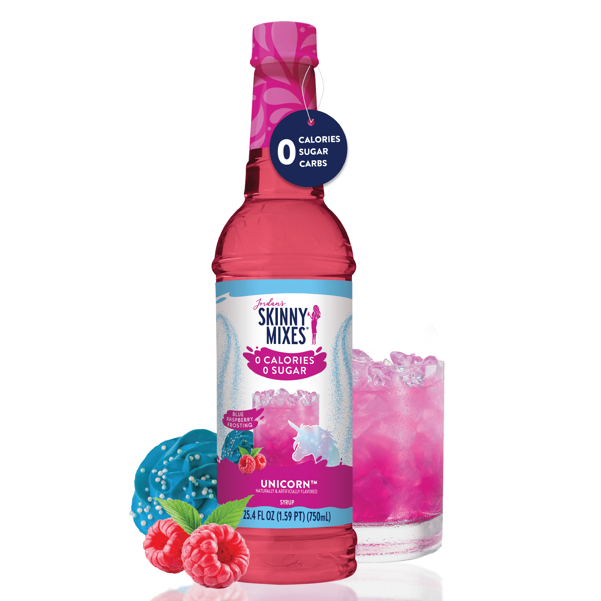 Jordan's Skinny Mixes, Liquid Syrup, 25.4 Fl Oz, Blue Raspberry