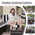 thumbnail image 4 of SDJPOI Patio Furniture Sectional Cushions, 14 Piece Waterproof Outdoor Sofa Cushion Replacement(black white), 4 of 8