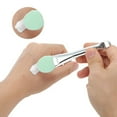 thumbnail image 3 of Unique Bargains 1 Pc Durable Rhombus Stripe Facial Mask Brush Bright Silver Tone Blue, 3 of 5