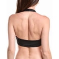 thumbnail image 2 of WeWoreWhat womens  Square Neck Halter Bra, m, Black, 2 of 3