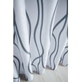thumbnail image 4 of Extra Long Textured Fabric Shower Curtain 72 Inch Width by 84 Inch Length, Dark Grey Printed Dancing Bathroom Curtains Machine Washable, 4 of 6
