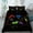Black, variant on Gaming Duvet Cover Set Queen Size, Gamer Bedding Sets for Boys,Boys Video Games Comforter Cover,Bed Set for Teen Boys Bedroom,Gamepad Controller,2 Piece with 1 Pillow Shams (No Comfort)