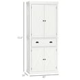 thumbnail image 3 of HOMCOM Kitchen Pantry, Freestanding Buffet Cabinet with 4 Doors, White, 3 of 10