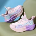 thumbnail image 4 of Kids Platform Sneakers Boys Fashion Color Block Cushioning Thick Sole Running Shoes Comfy Arch Support Lightweight Trainers Basketball Shoes Pink 2.5 Big Kid, 4 of 7
