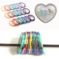 thumbnail image 1 of Kit de líneas de cinta para rayas para decoración de uñas, 21 piezas, 1 mm, 2 mm, 3 mm, tiras de cinta para uñas para diseño DIY, cinta para rayas de uñas plateadas (rosa), 1 of 5