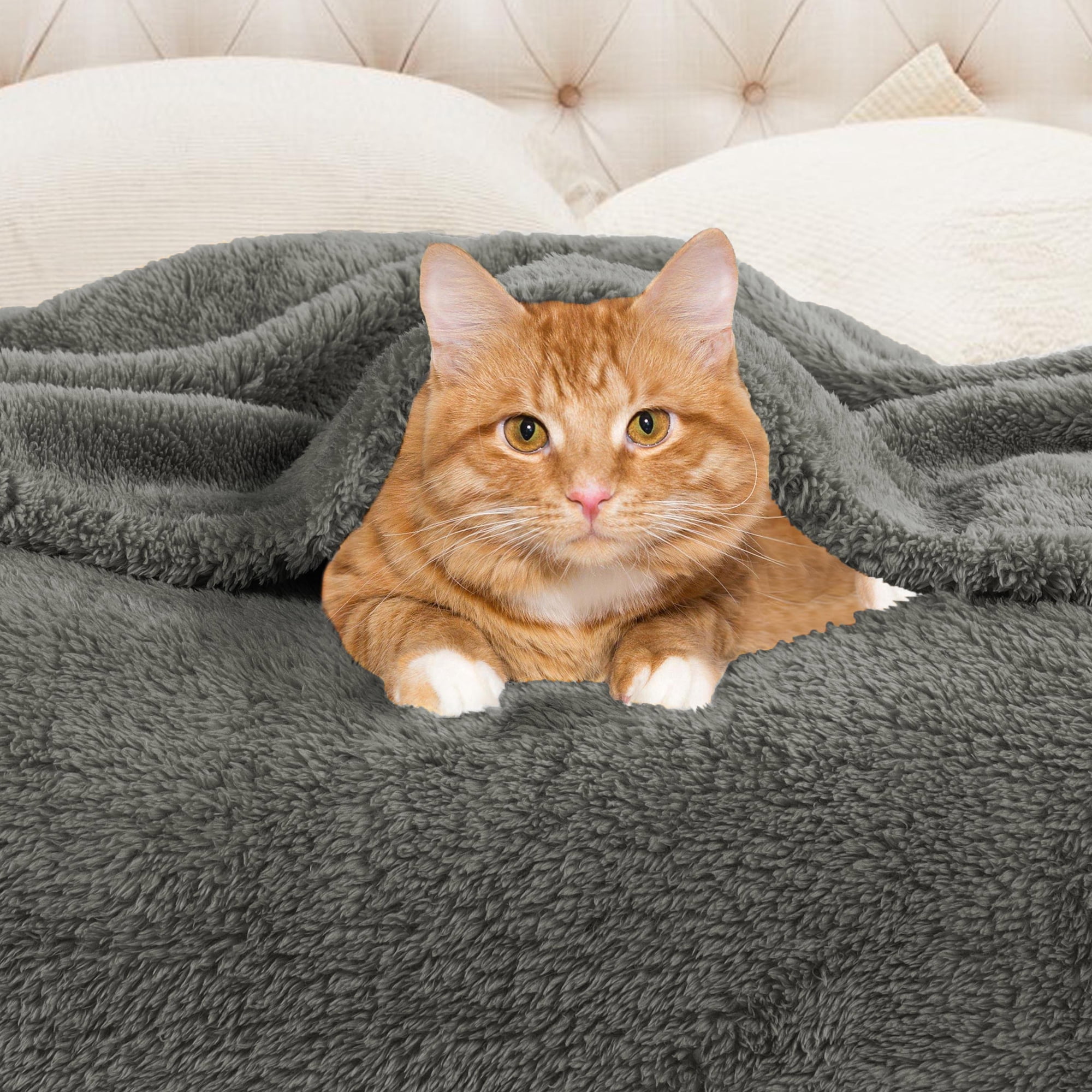 Premium 100% Micro-Polyester Fleece Blanket, Ultra-Plush , Soft, Breathable, All-Season, Perfect for Bed or Couch, Blanket Set , King, Charcoal by Blue Nile Mills