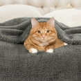 thumbnail image 6 of BNM Solid Fleece Soft Plush Blanket, Throw, Charcoal, 6 of 7