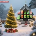 thumbnail image 3 of Stylish Metal Hanging Christmas Tree Wind Spinner - Festive Puzzle Piece Design for Yard & Garden Decor Perfect Holiday Accent, 3 of 7