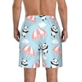 thumbnail image 3 of Kll Cute Panda Flying In The Sky Men'S Casual Summer Beach Shorts Hawaiian Shorts With Pockets-3x-Large, 3 of 9