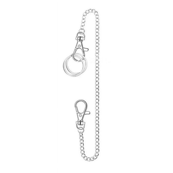 WINDLAND Wallet Chain Pants Chain Pocket Chain Jeans Chain with Lobster Clasps for Men Women Wallets Keys Silver Belt Chains