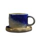 thumbnail image 1 of Taza de café o té de cerámica con plato de color degradado, adecuada for uso doméstico., 1 of 7