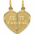 thumbnail image 1 of 10K Yellow Gold Best Friend 2 Piece Break-A-Part Charm (22 X 16) Made In United States 10c212, 1 of 6