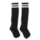 thumbnail image 1 of KAKOWELY 1 par de medias de fútbol unisex, de tubo, a rayas, hasta la rodilla (talla 35, negro y blanco), 1 of 4