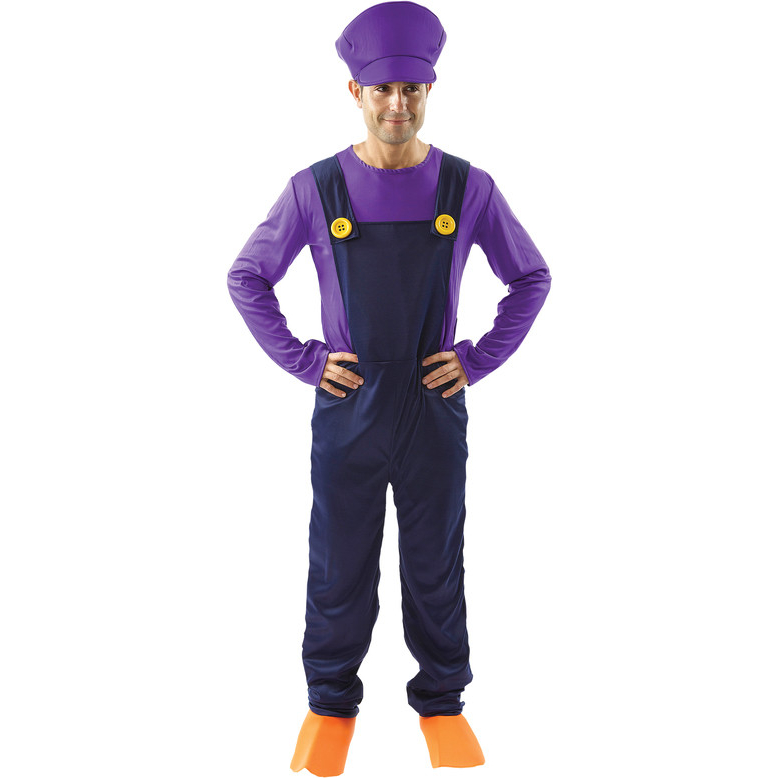 Waluigi Adult Costume Bad Plumber 