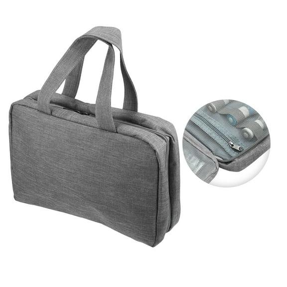Vocoste 1 Pc Travel Toiletry Bag Makeup Bag Organizer Toiletry Organizer Waterproof Polyester Gray