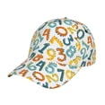 thumbnail image 2 of Baseball Cap, Cartoon Math Number Print Trucker Hats Women Dad Hat For Workouts - Baseball Hat Adjustable Size, 2 of 2