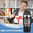 thumbnail image 2 of Christmas Gifts For Men, Birthday Gifts For Men, Funny Dad birthday Gift from Daughter Son, Cool Gifts for Husband, Grandpa, Uncle, Old Men - 20oz Insulated Dad Tumbler, Black, 2 of 7