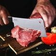 thumbnail image 3 of Orblue Premium Meat Cleaver - Stainless Steel Chef Butcher Knife for Cooking - Professional 7-Inch Blade for Precision Cutting - Perfect for Home Kitchen or Restaurant, 3 of 6